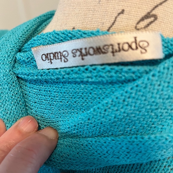 Sportsworks Studio Cardigan in turquoise, size Medium. - Picture 7 of 7
